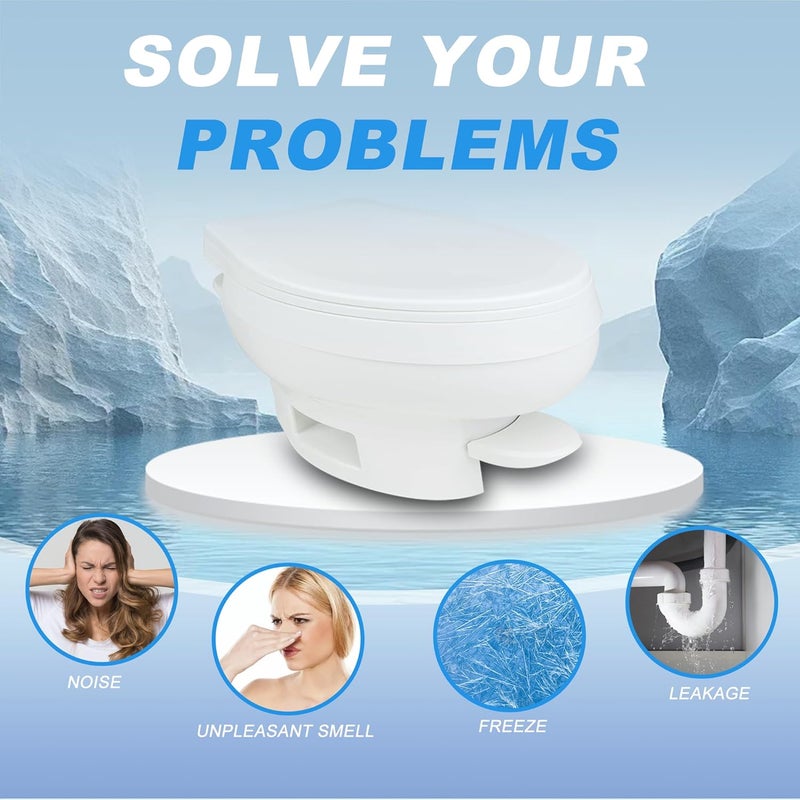 Vypart 31705 31688 31687 31653 RV Toilet Water Valve kit- Freeze Resistance & Leakage-Resistant RV Toilet Parts for Thetford Aqua-Magic V High and Low by - Image 2
